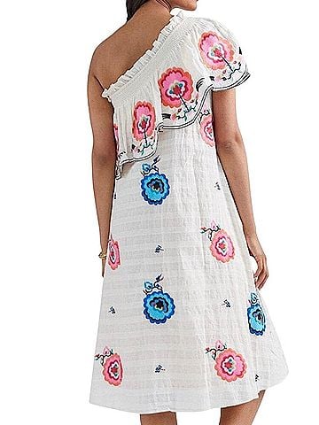 Anthropologie embroidered one-shoulder  Casual Dress (view 2)