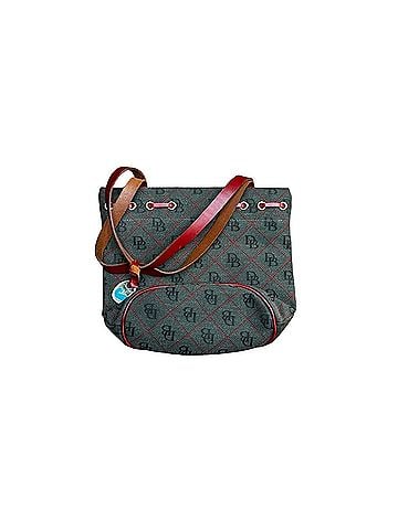 Dooney & Bourke canvas monogram handbag with leather trim Shoulder Bag (view 2)
