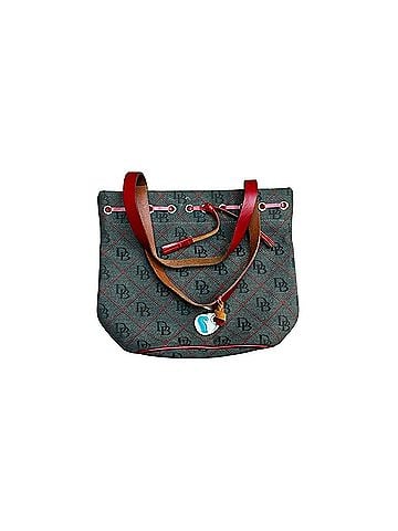 Dooney & Bourke canvas monogram handbag with leather trim Shoulder Bag (view 1)