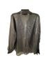 Lane Bryant 100% Polyester Solid Gray Black Long Sleeve Button-Down Shirt Size 14 - photo 2
