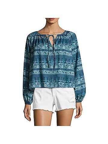 LoveShackFancy Peasant Blouse Long Sleeve Blouse (view 1)