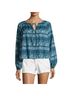 LoveShackFancy 100% Cotton Floral Blue Long Sleeve Blouse Size XS - photo 1
