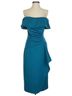 Xscape Solid Teal Cocktail Dress Size 6 - photo 1