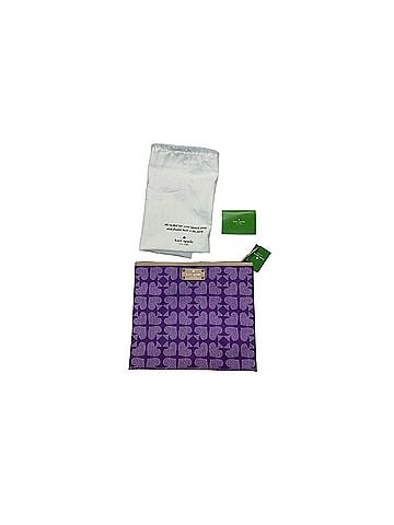 Kate Spade New York Adrienne Pebbled Ace of Hearts Purple Leather Clutch (view 1)