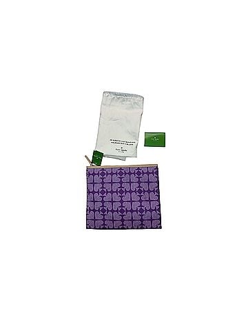 Kate Spade New York Adrienne Pebbled Ace of Hearts Purple Leather Clutch (view 2)