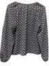 Ann Taylor LOFT 100% Polyester Print Multi Color White Long Sleeve Blouse Size M - photo 2