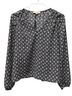 Ann Taylor LOFT 100% Polyester Print Multi Color White Long Sleeve Blouse Size M - photo 1