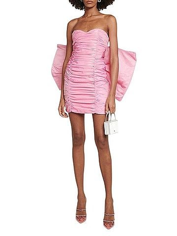ROTATE Bow-embellished satin minidress Cocktail Dress (view 1)