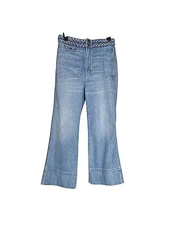 Current/Elliott The Braided Poolside High Rise Crop Jeans (view 2)