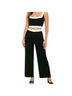 Lulus 96% Polyester 4% Spandex 100% Polyester Solid Black White Track Pants Size XS - photo 1