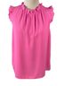 Lilly Pulitzer 100% Polyester Solid Pink Sleeveless Blouse Size S - photo 2