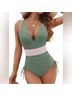 Amazon Basics Color Block Green One Piece Swimsuit Size XL - photo 6