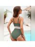Amazon Basics Color Block Green One Piece Swimsuit Size XL - photo 5