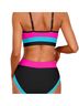 Amazon Basics Color Block Multi Color Two Piece Swimsuit Size XL - photo 2