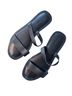 Madewell 100% Leather Black Flip Flops Size 6 - photo 1