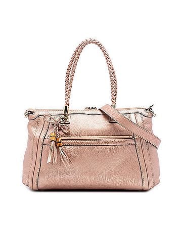 Gucci Metallic Pebbled Calfskin Bella Satchel (view 1)