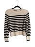 Everlane 50% Recycled Wool 50% Cashmere 5% Nylon 100% Cashmere Stripes Black White Pullover Sweater Size M - photo 1