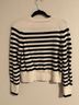 Everlane 50% Recycled Wool 50% Cashmere 5% Nylon 100% Cashmere Stripes Black White Pullover Sweater Size M - photo 6