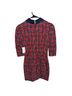 Alexia Admor 100% Polyester Tweed Red Blue Casual Dress Size 4 - photo 2