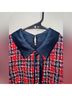 Alexia Admor 100% Polyester Tweed Red Blue Casual Dress Size 4 - photo 5