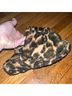 Ugg 100% Recycled Polyester 100% Sheepskin Animal Print Brown Black Sandals Size 7 - photo 5