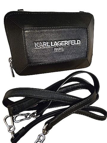 Karl Lagerfeld Paris Leather Crossbody Bag (view 1)