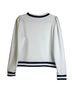 SMITH & QUINN Solid White Blue Long Sleeve Top Size L - photo 5