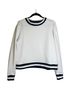 SMITH & QUINN Solid White Blue Long Sleeve Top Size L - photo 4