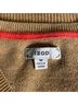IZOD 100% Cotton Argyle Brown Pink Red Pullover Sweater Size M - photo 3