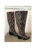 Vince Camuto 100% Leather Snake Print Brown Boots Size 5 1/2 - photo 4