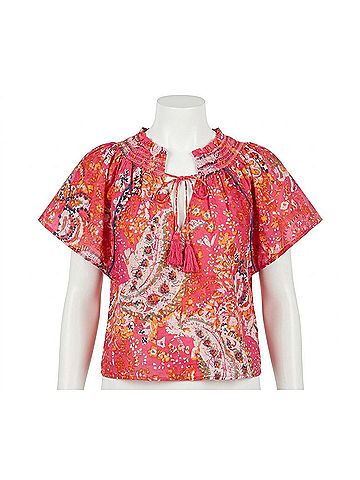 Cleobella Ayaz Blouse in Hibiscus (view 1)