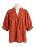 Entro Red Vintage Blossom Top in Red Size 2X - photo 1