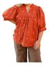 Entro Red Vintage Blossom Top in Red Size 2X - photo 2