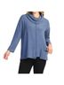 Jess & Jane Blue Solid Brushed Hacci Cowl in Cobalt Size M - photo 2
