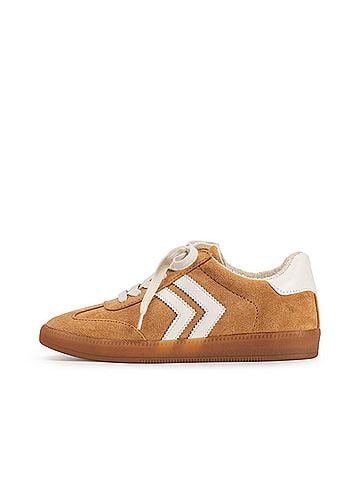 Yellow Box Women's Zera Lace-Up Sneaker in Sand (view 2)