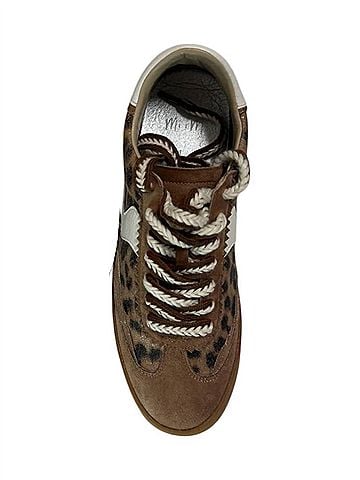 Mi.Im Women's Lace Up Sneakers in Coffee Leopard (view 2)