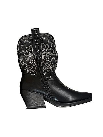 Top Moda Women's Maria Cowgirl Boots in Black (view 1)
