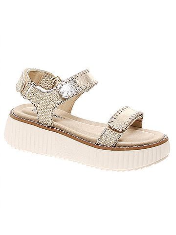 Pierre Dumas Women's Sweet 4 Sandal in Gold Combo (view 1)