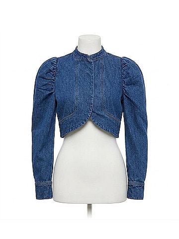 Cleobella Women's Damien Jacket in Medium Denim (view 1)