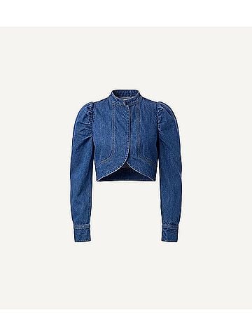 Cleobella Women's Damien Jacket in Medium Denim (view 2)