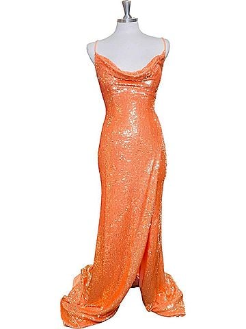Jovani Hailey Gown in Orange (view 1)