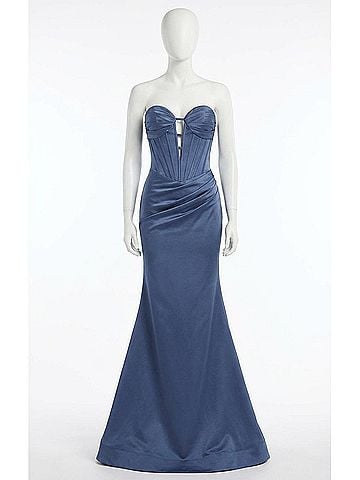 Jovani Strapless Sweetheart Neckline Gown in Indigo Color Slightly Different Than Photo (view 1)