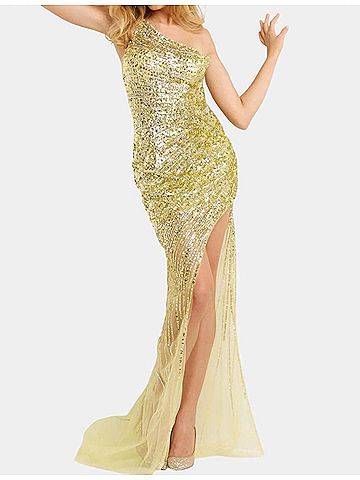 Jovani Hadley Gown in Lime (view 2)