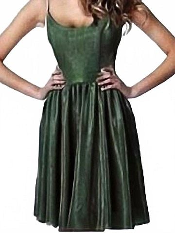 Jovani Jovani A-Line Short Glitter Dress in Emerald Green (view 2)