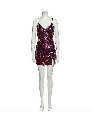 Jovani Sleeveless Paillettes Prom Dress in Fuschia (view 1)