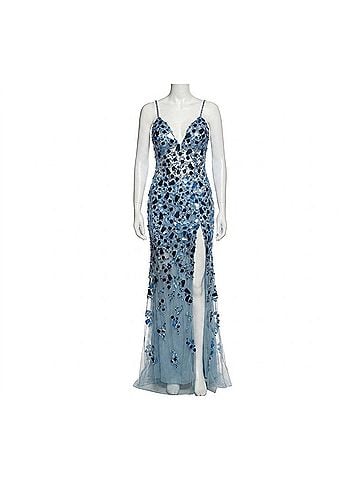 Jovani Cut Glass Embellished Prom Dress in Light Blue (view 1)