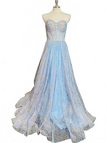 Jovani Emory Gown in Periwinkle (view 2)