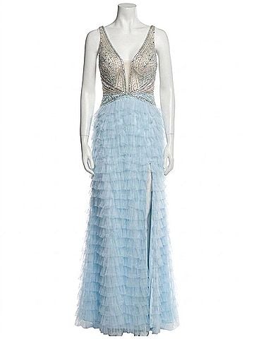 Jovani London Gown in Light Blue (view 1)