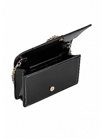 Versace Women's Medusa Patent-Leather Clutch Bag in Black With Gold-Tone Hardware (view 2)