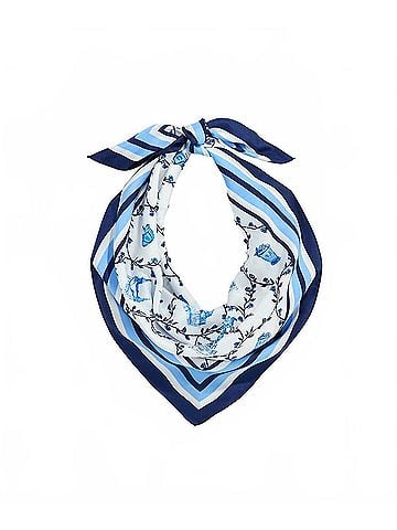 Vineyard Vines Women's Kentucky Derby Silk Scarf in Serenity Blue (view 2)
